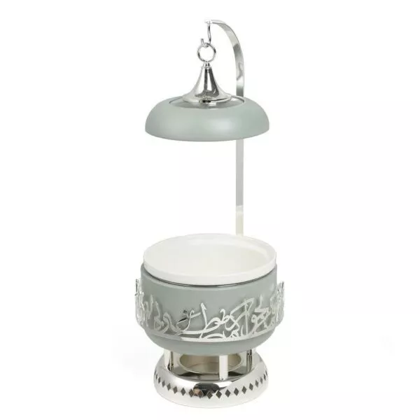 سخان تقديم طعام حجم صغير من جوار - اخضر فاتح و فضي