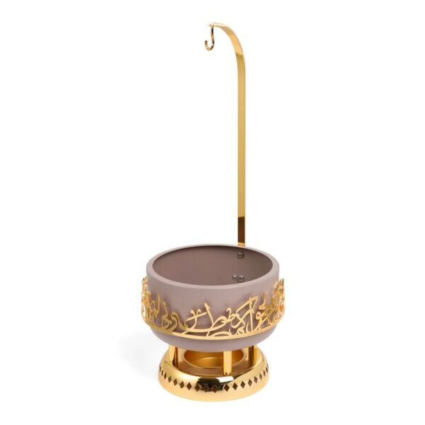 سخان تقديم طعام حجم صغير من جوار - بنفسجي وذهبي