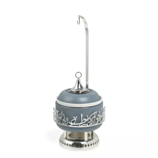 سخان تقديم طعام حجم صغير من جوار - ازرق وفضي