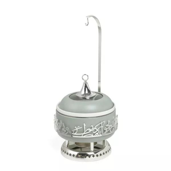 سخان تقديم طعام حجم وسط من جوار - اخضر فاتح و فضي