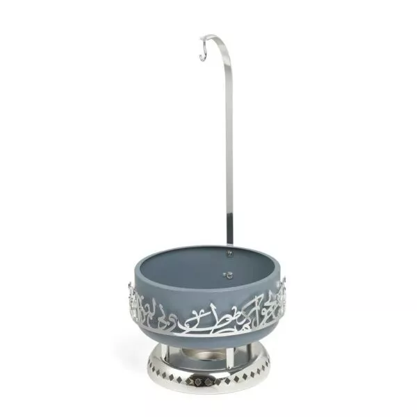 سخان تقديم طعام حجم وسط من جوار - ازرق وفضي