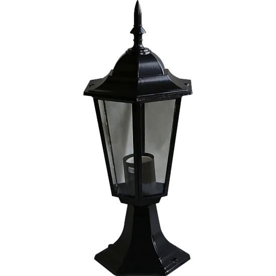 فانوس جلاسي صغير سداسي - اسود