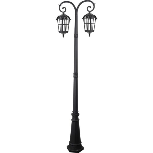 فانوس حديقة 2 متر مجوز - اسود