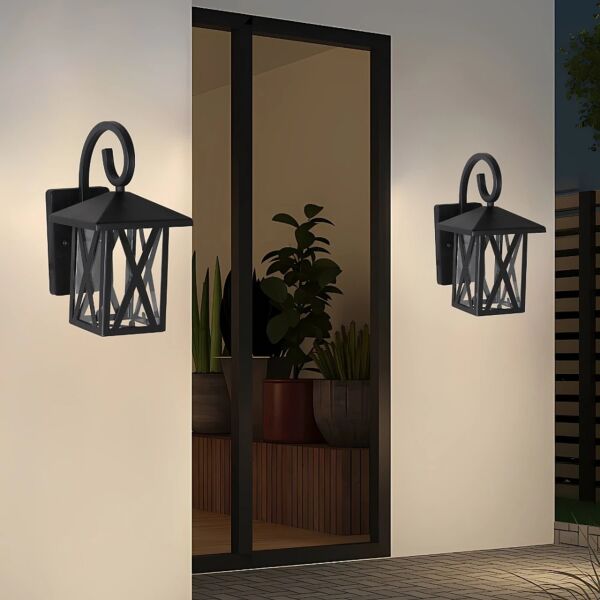 اضاءة جدارية خارجية غطاء لون اسود شاركس