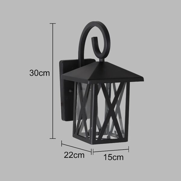 اضاءة جدارية خارجية غطاء لون اسود شاركس
