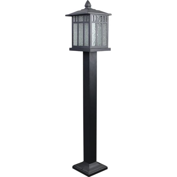 عامود إضاءة خارجي فانوس حديقة 1 متر - اسود