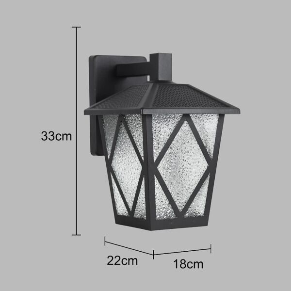 كشاف بوابة جداري ريناي - اسود