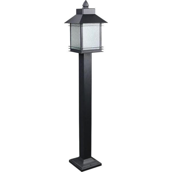 عامود إضاءة خارجية فانوس حديقة 1 متر - اسود