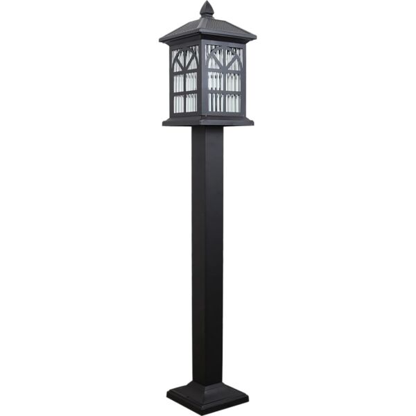 عامود إضاءة خارجية للحدائق 1 متر - اسود