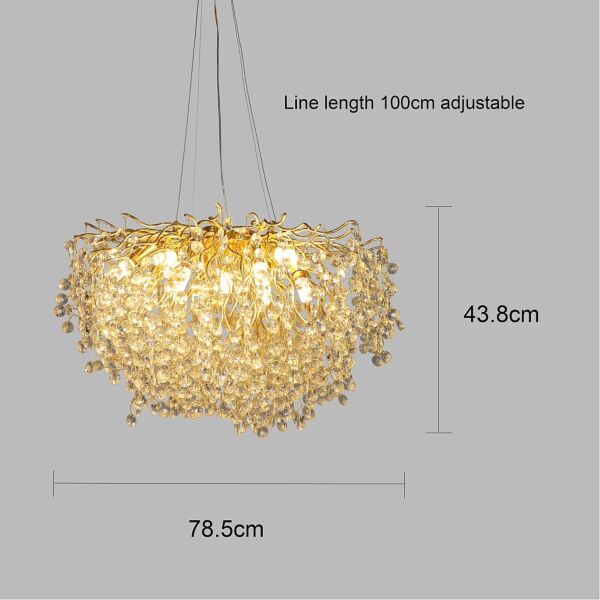 ثريا مودرن دفنه - ذهبي وشفاف