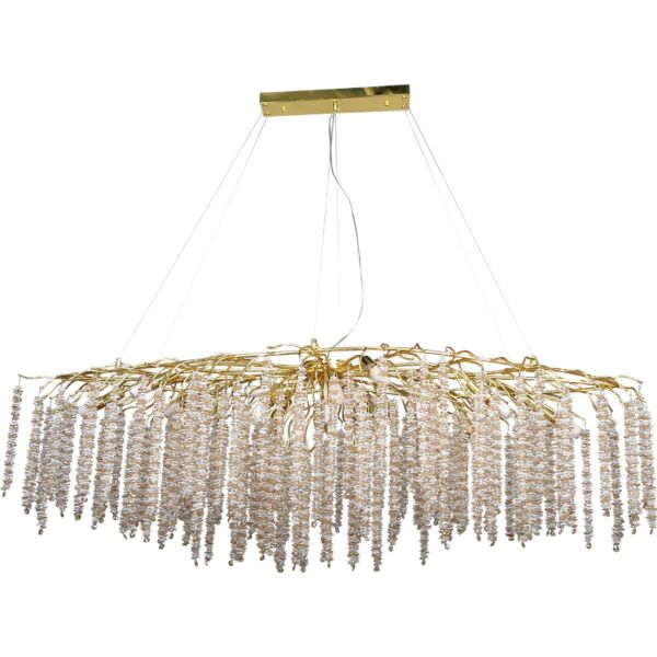 ثريا علاقي مودرن 1200 مع شفاف مع عسلي E14x16 لمبة - ذهبي