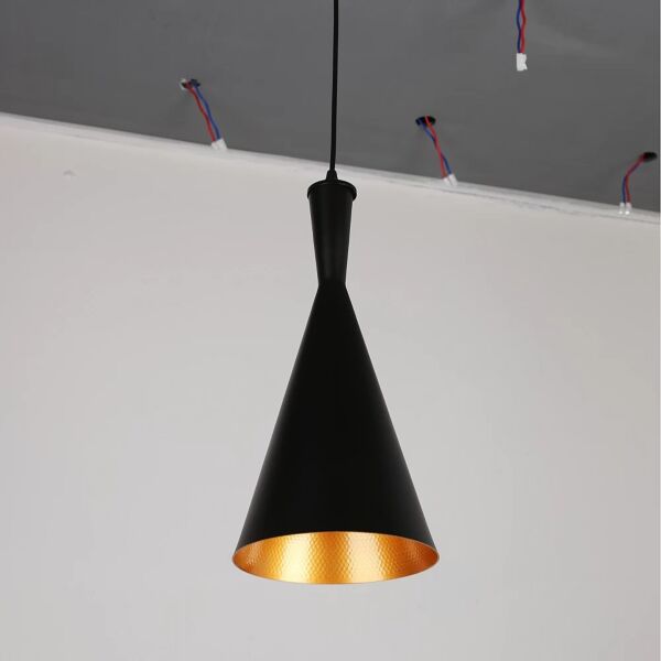 علاقي مودرن اسود مع ذهبي E27