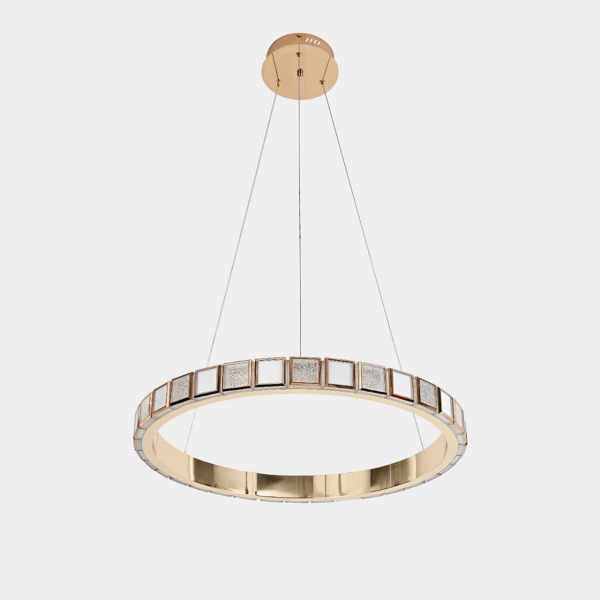 ثريا مودرن ذهبي مع 3اضاءات قطر 60