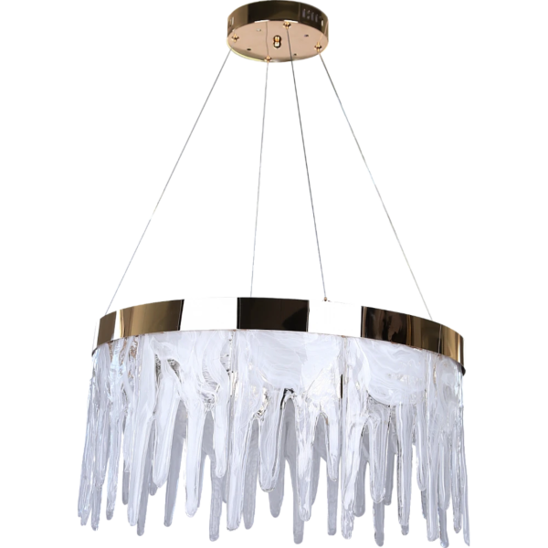 ثريا مودرن ذهبي مع 3اضاءات 55 واط قطر 60