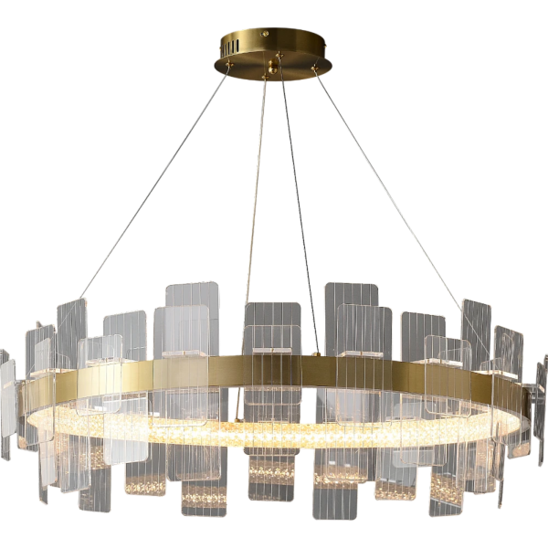 نجف مودرن مع 3اضاءات 42 واط قطر 80 سم