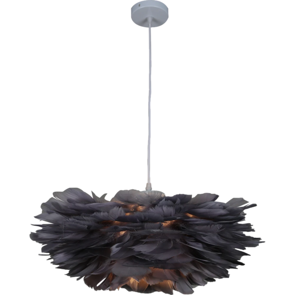 ثريا علاقي مودرن ريش رمادي قطر50 سم