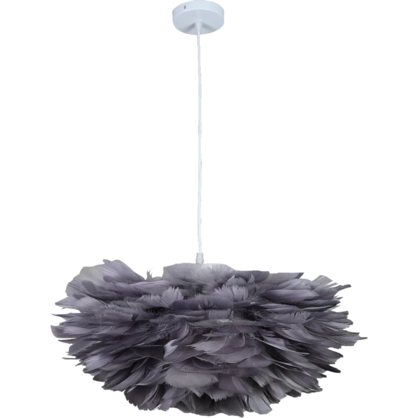 ثريا علاقي مودرن ريش رمادي قطر50 سم