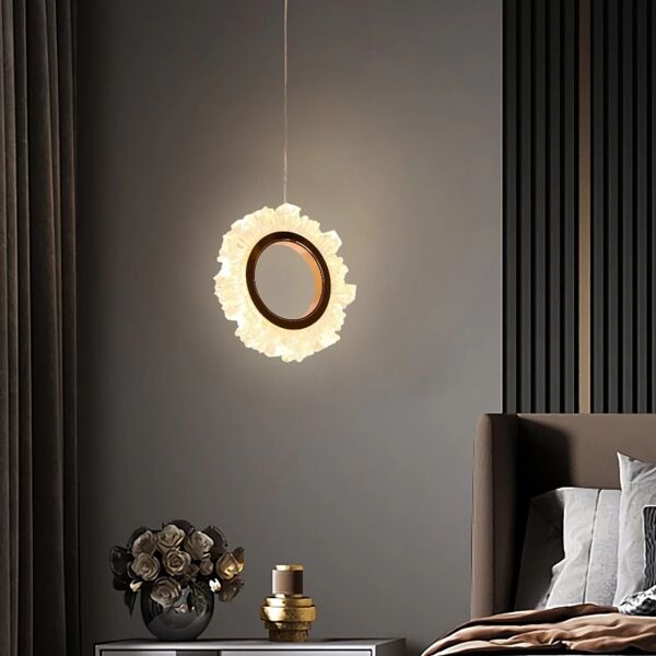إنارة معلقة مودرن دائرة 3 اضاءات 5 واط - ذهبي