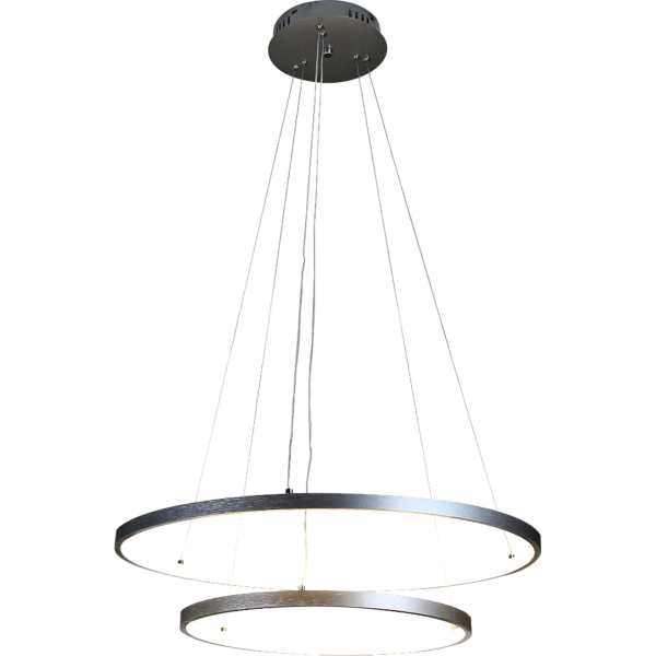 نجف مودرن فضي لون الانارة اصفر 42 واط