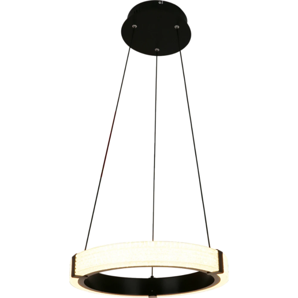 ثريا مودرن حلقة اسود مع 3اضاءات 48 واط