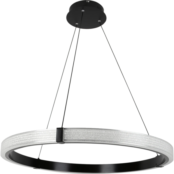 إنارة معلقة مودرن حلقة اسود مع 3اضاءات