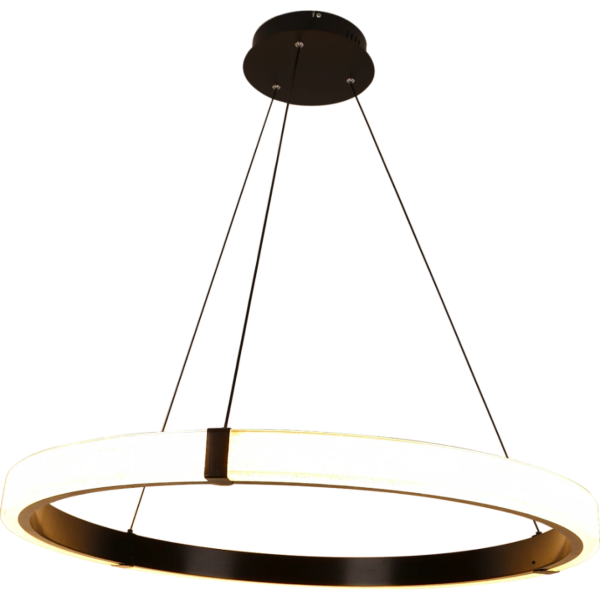 إنارة معلقة مودرن حلقة اسود مع 3اضاءات