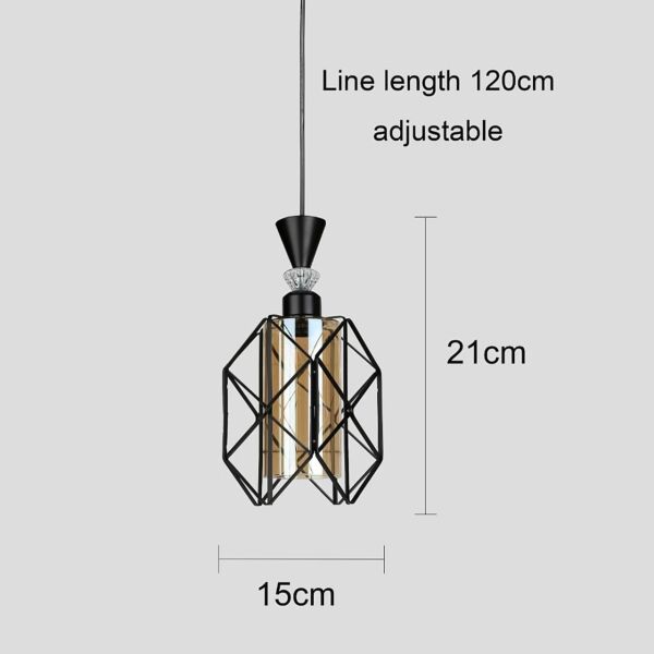 إنارة معلقة كريستال لايت - اسود