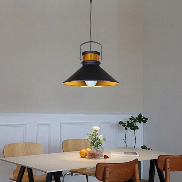 إنارة معلقه موون - اسود وذهبي