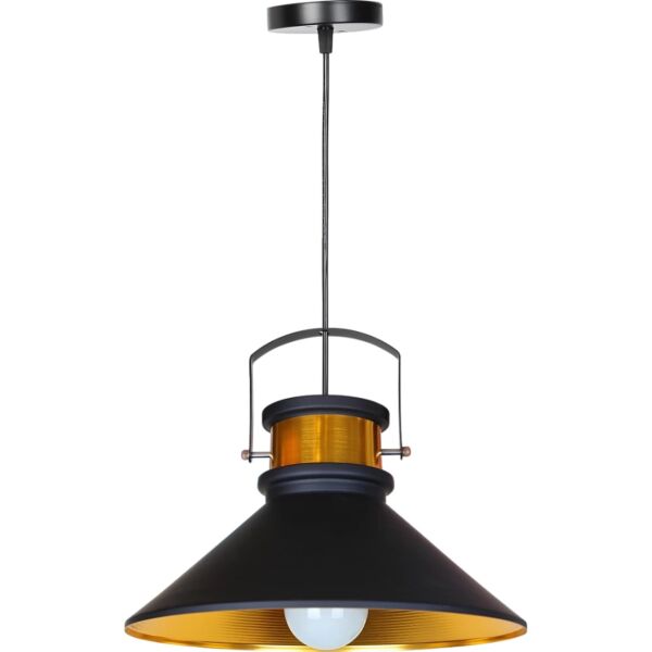 إنارة معلقه موون - اسود وذهبي