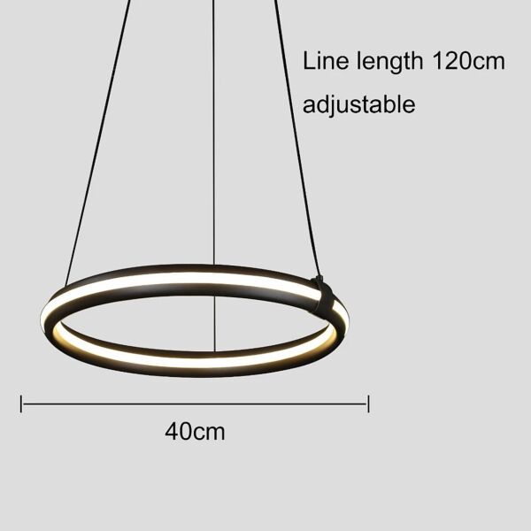 إنارة معلقة مودرن لون الانارة 3 اضاءات 55 واط - أسود