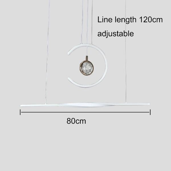 إنارة معلقة مودرن لون الانارة 3 اضاءات 95 واط رامو - أبيض