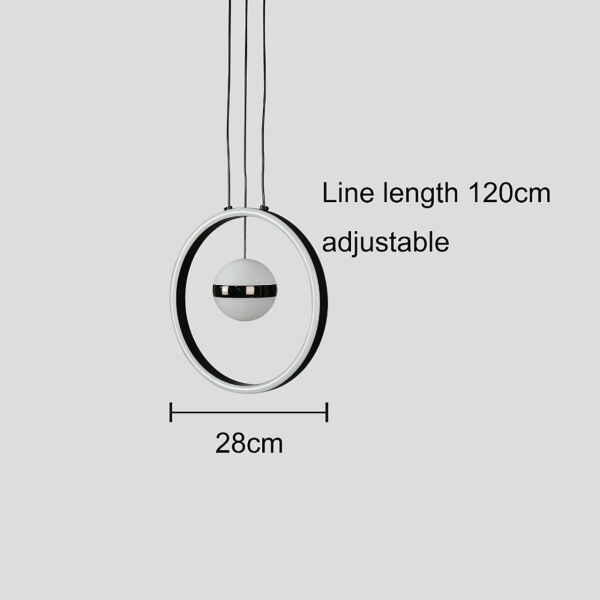 إنارة معلقة مودرن لون الانارة 3 اضاءات 48 واط مولتول - أسود