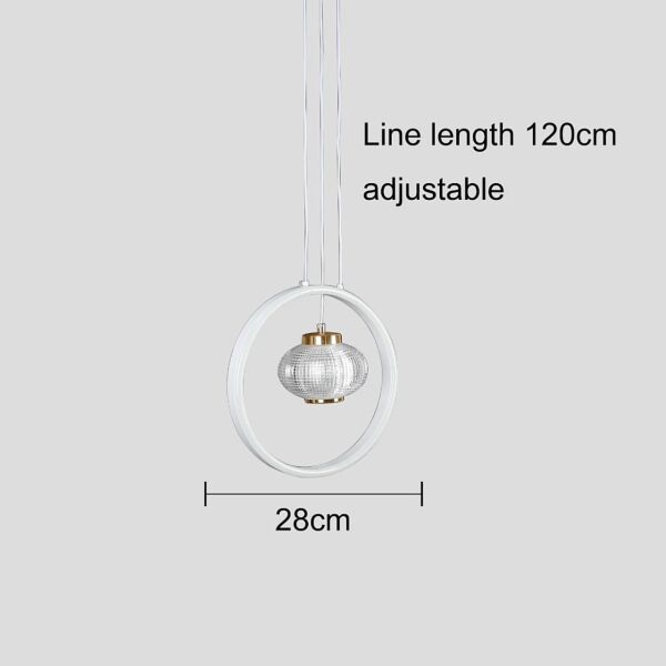 إنارة معلقة مودرن لون الانارة 3 اضاءات 48 واط جيس - أبيض
