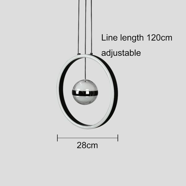 إنارة معلقة مودرن لون الانارة 3 اضاءات 48 واط جيراي - أسود