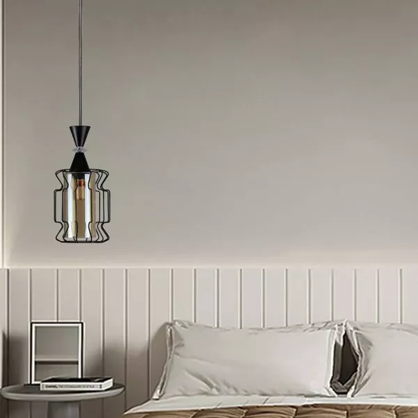 انارة معلقة مفرد اسود E27x1L