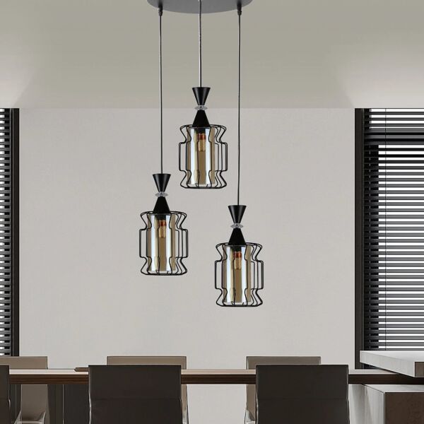 علاقي ثلاثي اسود E27x3L