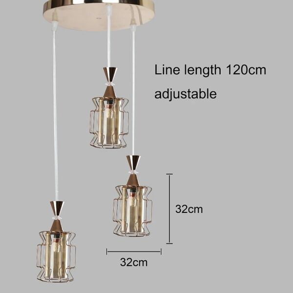علاقي ثلاثي ذهبي جواش E27x3L