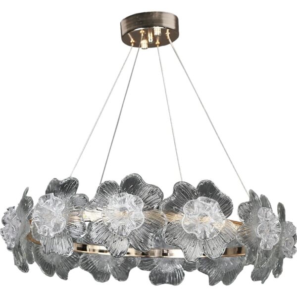 انارة معلقة مودرن ذهبي مع 3اضافات 36 واط قطر 60 سم