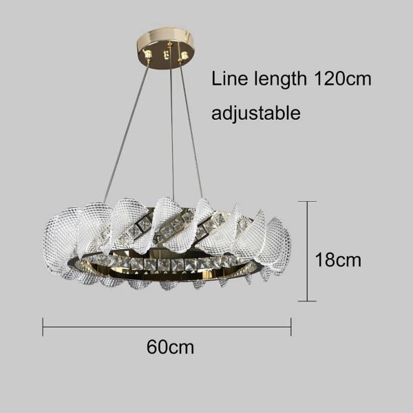 إنارة معلقة وسط كريستال لايت