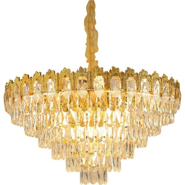 انارة معلقة مودرن غطاء لون ذهبي سوال E14x16L قطر 80 سم