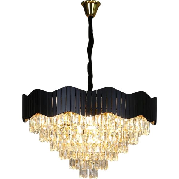 ثريا علاقي مودرن مع E14x15L - ذهبي واسود