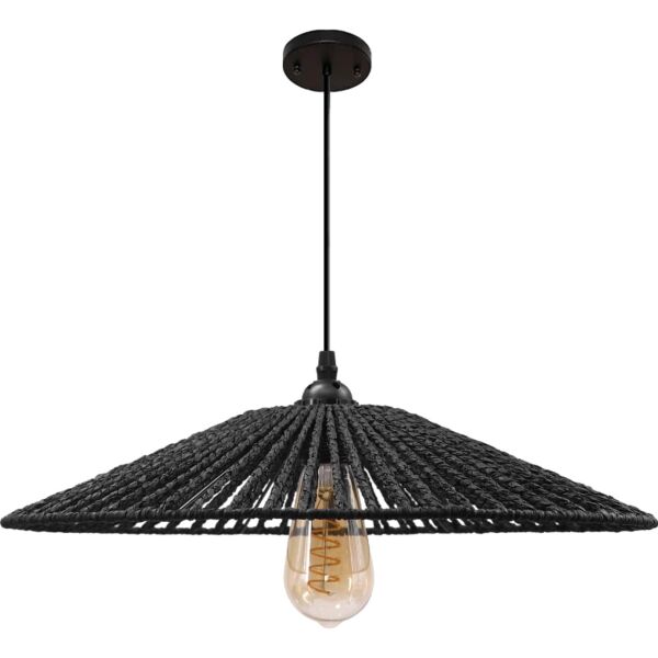 إنارة معلقة مودرن 2 متر اسود E27x1 مقاس 60 سم