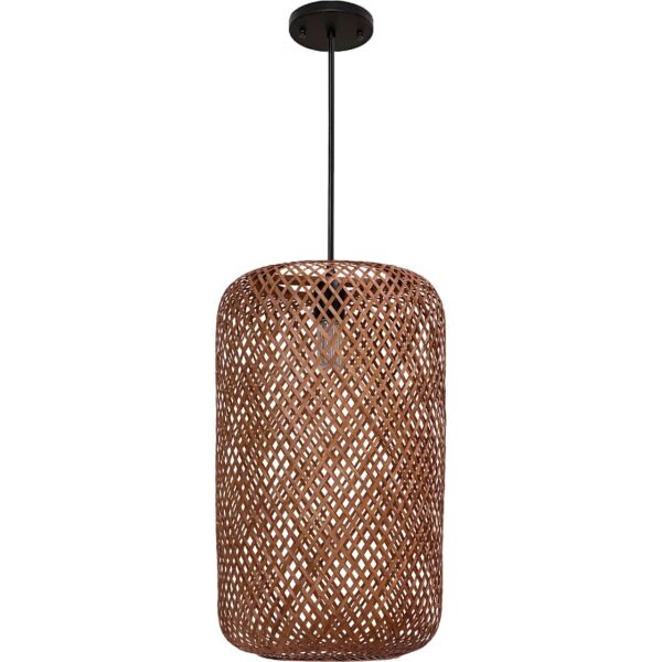 انارة معلقة 2 متر خيزران E27x1L قطر 30 سم شان