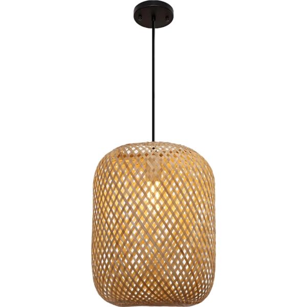 انارة معلقة 2 متر خيزران E27x1L قطر38 سم