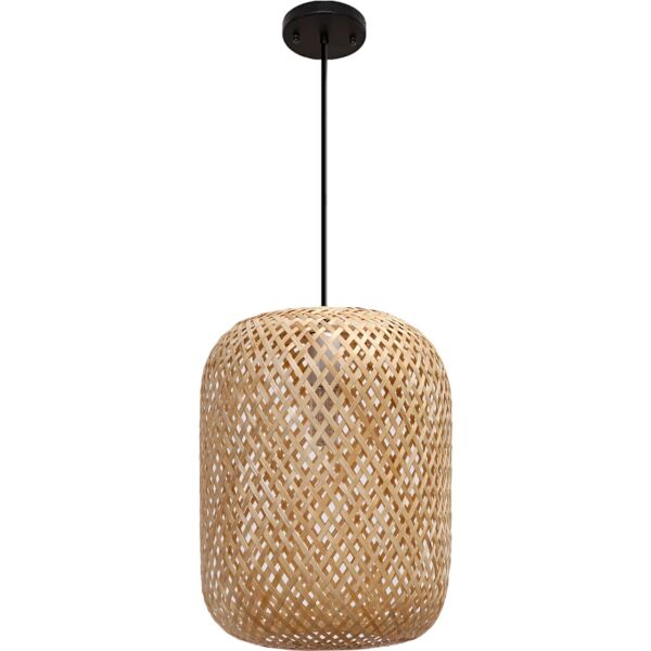 انارة معلقة 2 متر خيزران E27x1L قطر38 سم