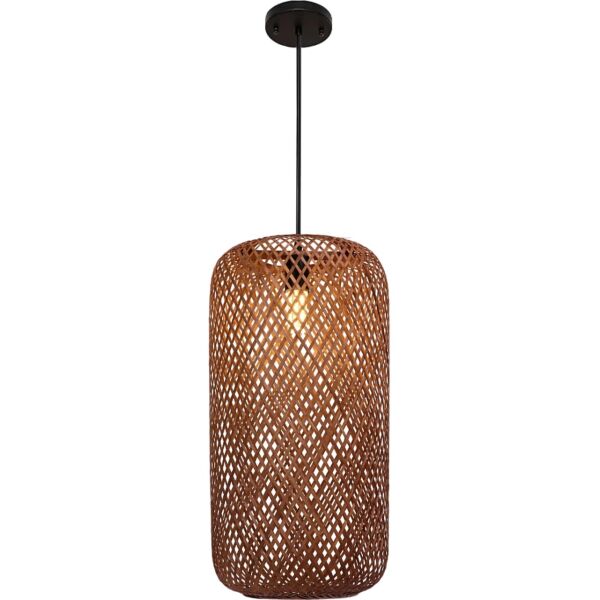 انارة معلقة 2 متر خيزران E27x1L قطر 60 سم جانل