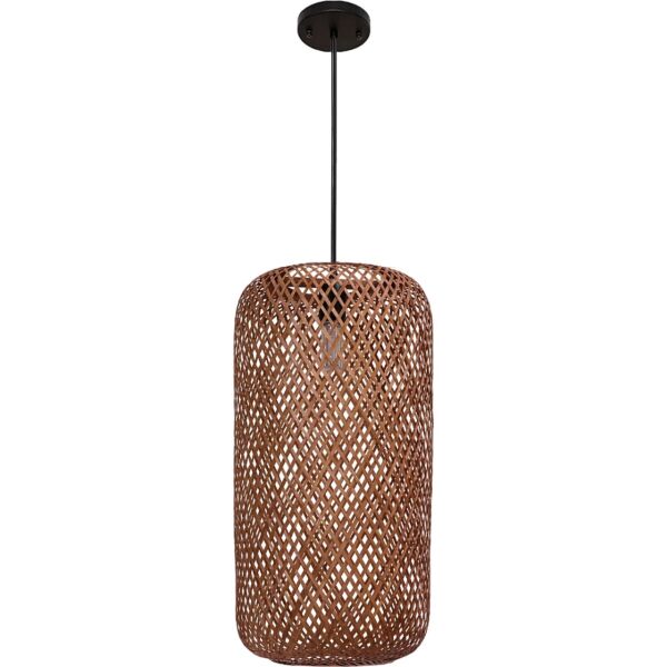 انارة معلقة 2 متر خيزران E27x1L قطر 60 سم جانل