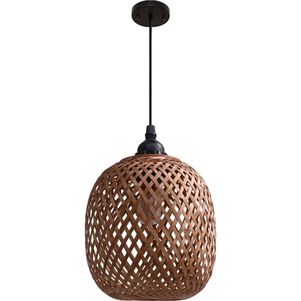 انارة معلقة 2 متر خيزران E27x1L قطر20 سم