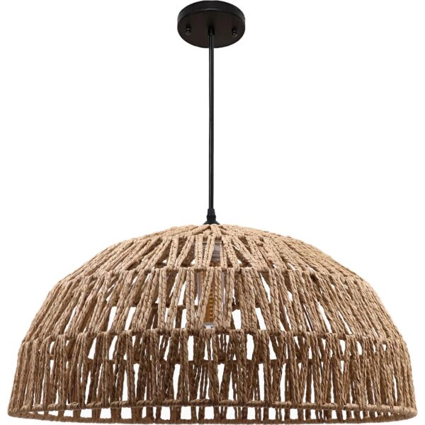 انارة معلقة خيزران 2 متر E27x1L قطر 65 سم