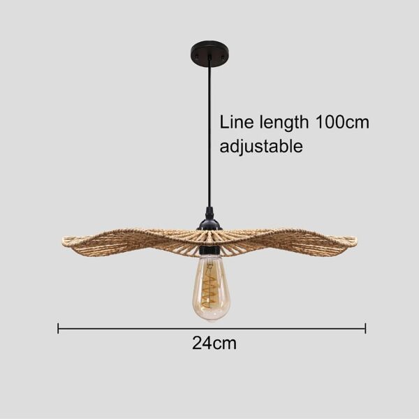 انارة معلقة 2 متر خيزران E27x1L قطر 24 سم